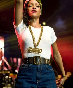 Rihanna nipple ring